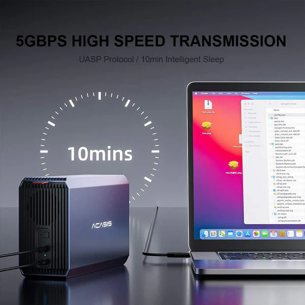 Корпус для зовнішнього накопичувача ACASIS EC-7352 USB 3.0 з підтримкою RAID та ємністю до 60 ТБ