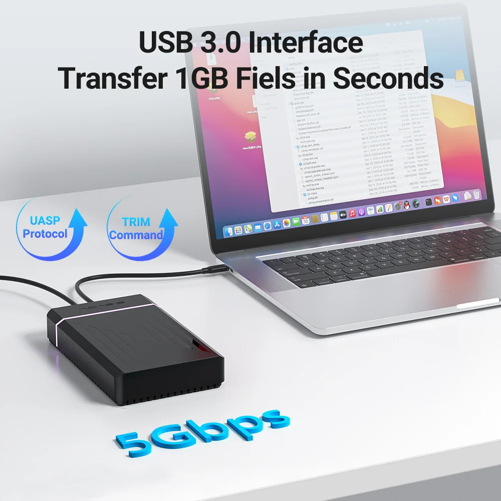 Корпус для жорсткого диска ACASIS EC-5351C USB 3.0 до 30 ТБ для SATA 2,5/3,5 дюймів