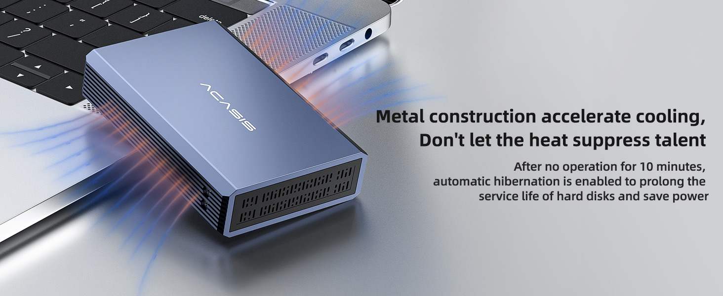 Корпус для жорстких дисків ACASIS EC-7252 USB 3.0 з підтримкою RAID до 12 ТБ для SATA HDD/SSD 2,5 дюйма