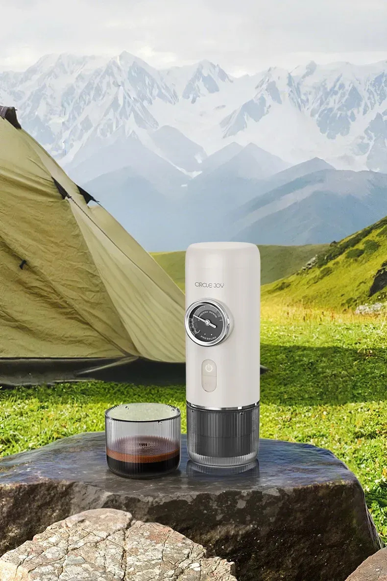 Портативная аккумуляторная кофеварка CIRCLE JOY CJ-KFJ02 с манометром для капсул и молотого кофе