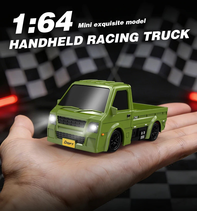 Мини-грузовик на радиоуправлении K60 1:64 4WD Drift со светодиодной подсветкой для эффектных дрифт-заездов