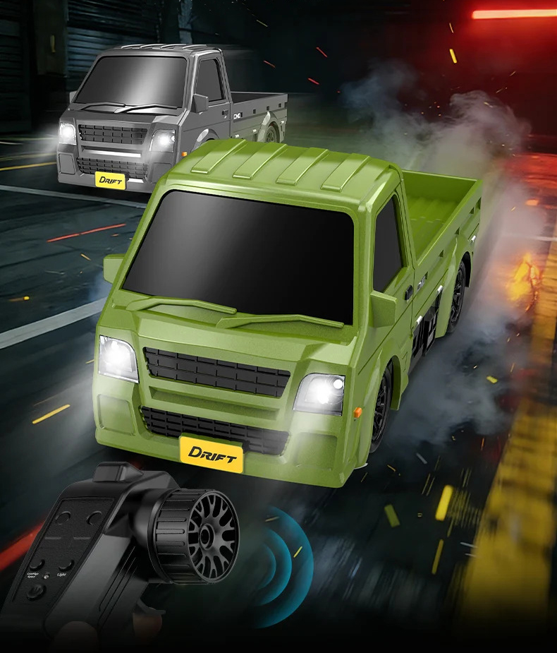 Мини-грузовик на радиоуправлении K60 1:64 4WD Drift со светодиодной подсветкой для эффектных дрифт-заездов