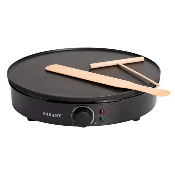 Блинница электрическая SOKANY SK-BBQ-842 1000 Вт с регулируемым термостатом и пластиной 30 см