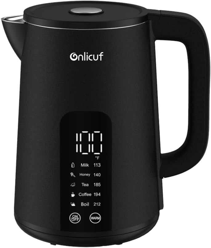 Электрочайник Onlicuf GS-EK17C 2000 Вт с 5 температурными режимами для удобного приготовления различных напитков