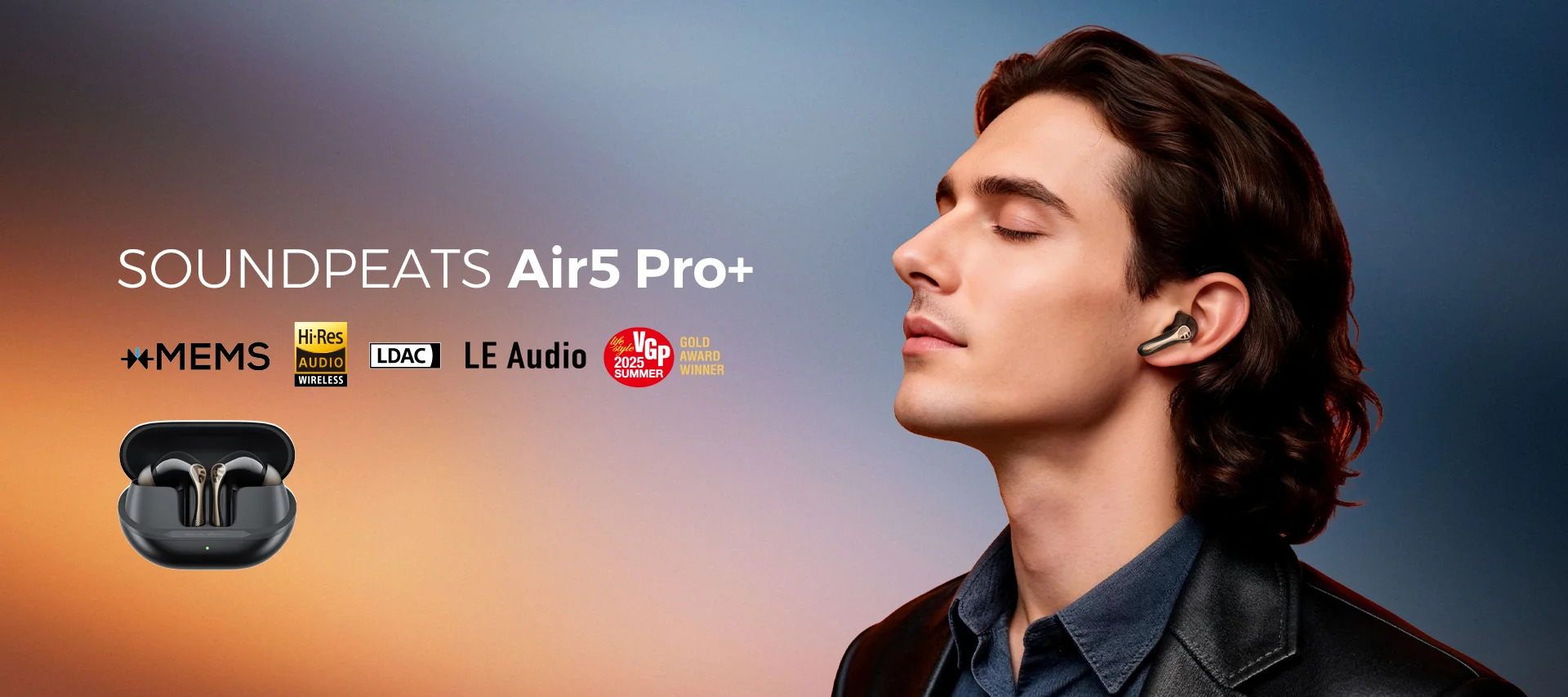 Беспроводные наушники SOUNDPEATS Air5 Pro+ xMEMS с ANC и Hi-Res звуком