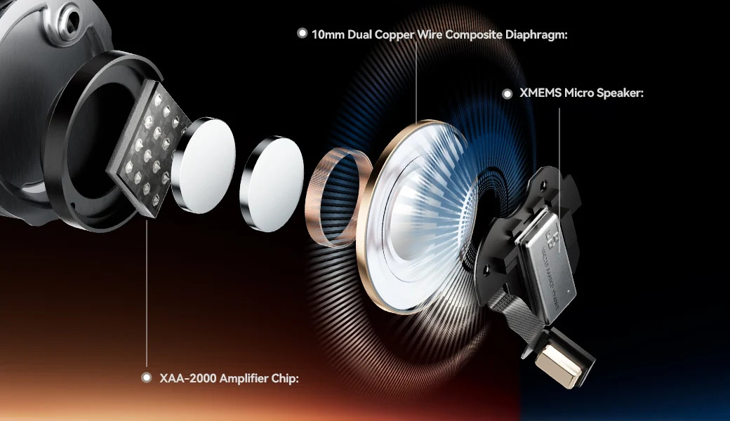 Беспроводные наушники SOUNDPEATS Air5 Pro+ xMEMS с ANC и Hi-Res звуком