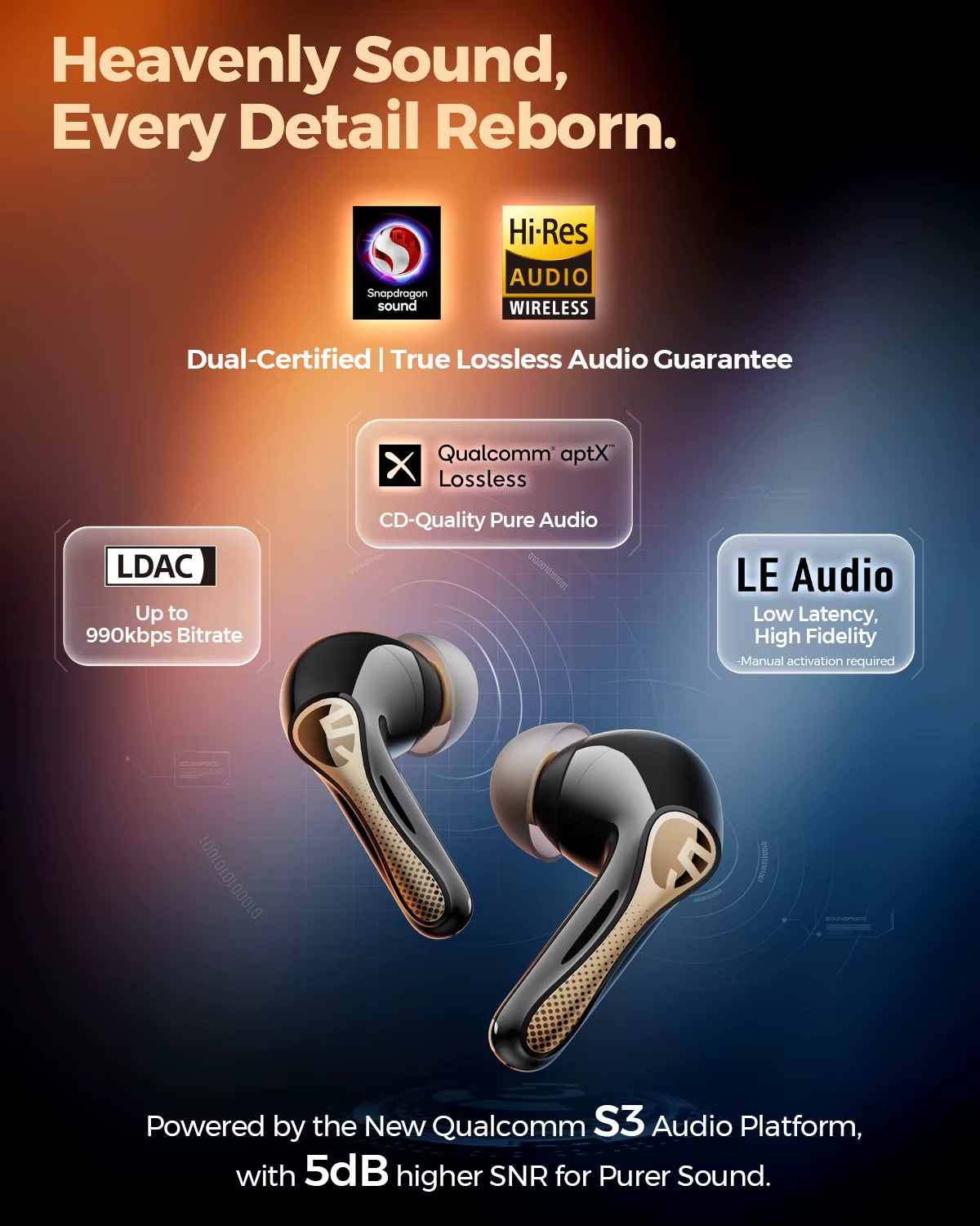 Беспроводные наушники SOUNDPEATS Air5 Pro+ xMEMS с ANC и Hi-Res звуком