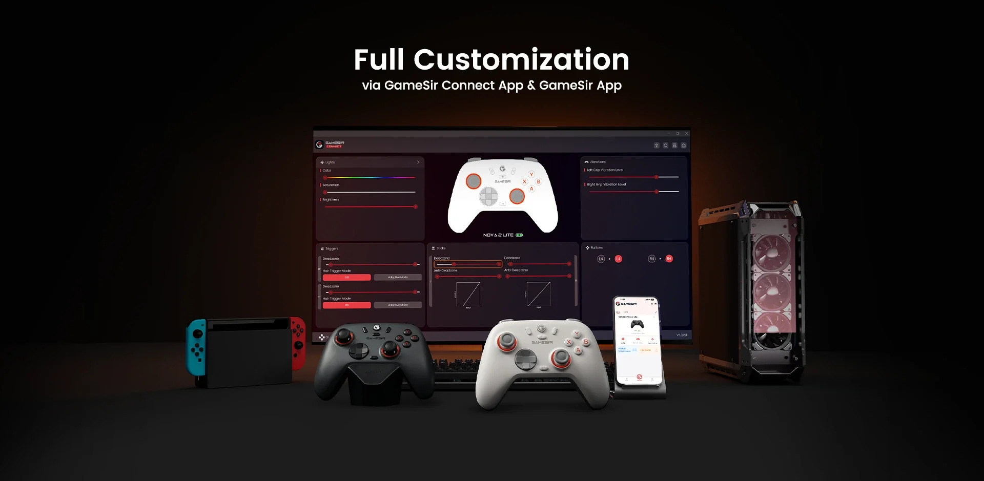 Беспроводной геймпад GameSir Nova 2 Lite с датчиками Холла и триггерами с блокировкой