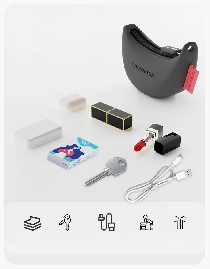 Мини-сумка Fungoofun EVA с тканевым шоппером и подвесками