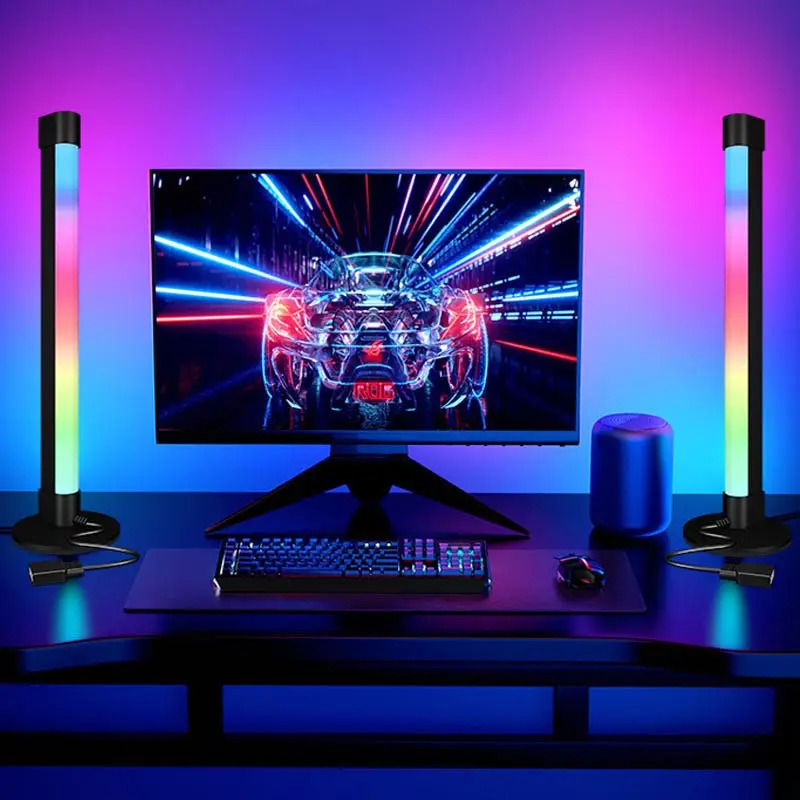 Комплект настільних LED-ламп Epik RGB Panel 2 з керуванням через додаток, Bluetooth, USB та синхронізацією з музикою, 2 шт