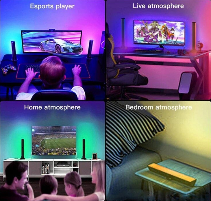 Комплект настільних LED-ламп Epik RGB Panel 1 з Bluetooth та App-керуванням, 2 шт