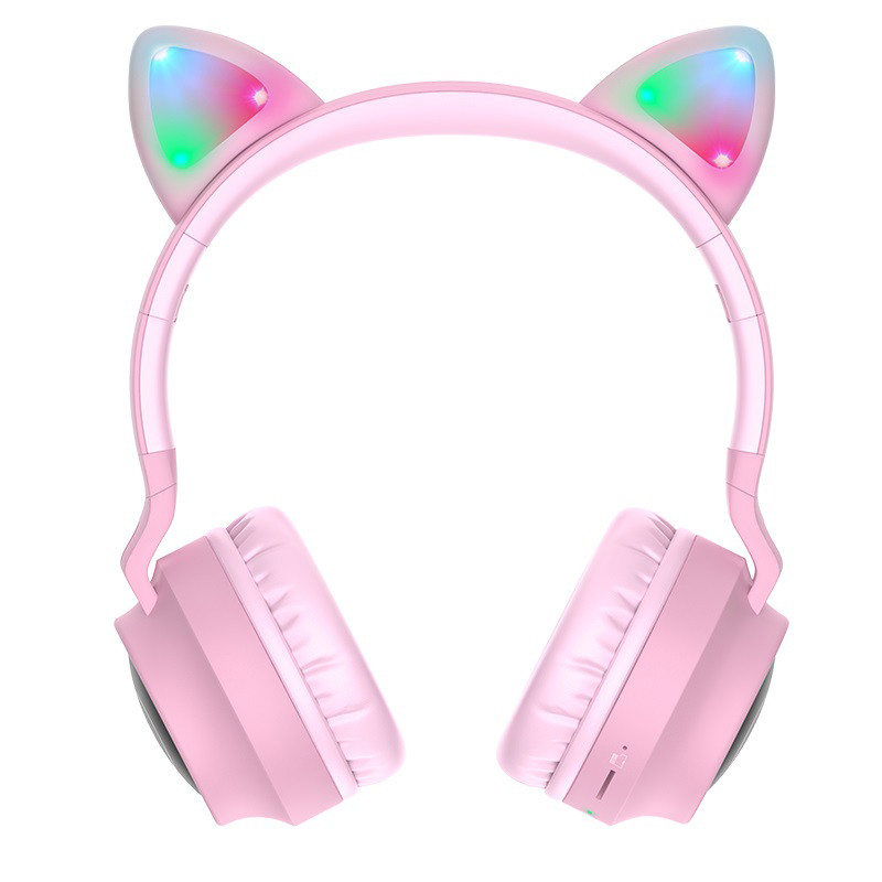 Bezdrotovi Bluetooth Навушники Hoco W27 Cat Ear Z Vushkamy Ta Led Pidsvitkoyu Id2537