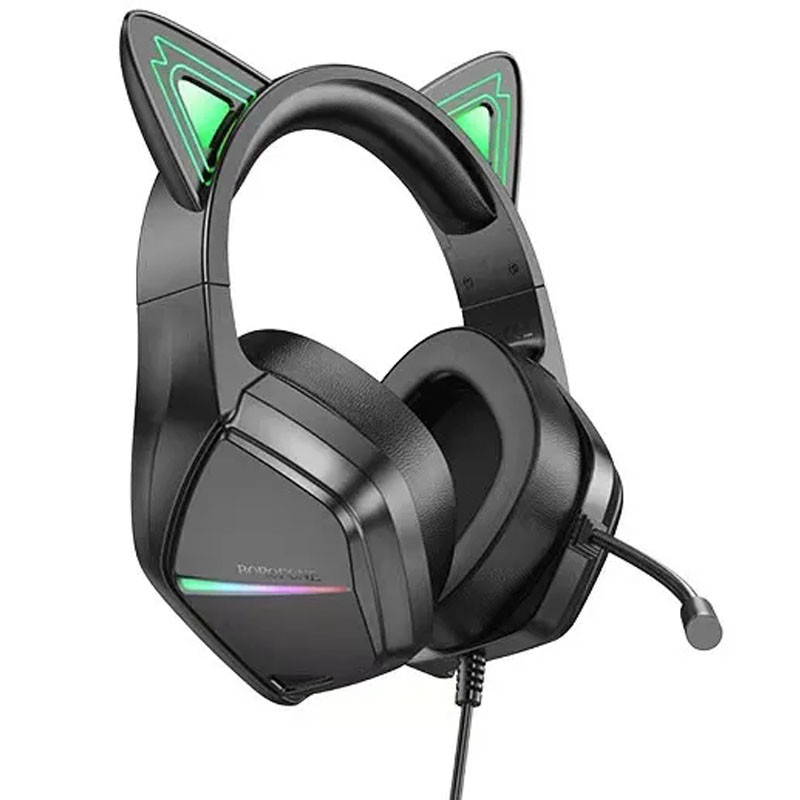 Gejmerski Навушники Borofone Bo106 Cat Ear Z Led Pidsvitkoyu Mikrofonom Ta Kotyachymy Vushkamy Id2543 BOROFONE - купити в Україні