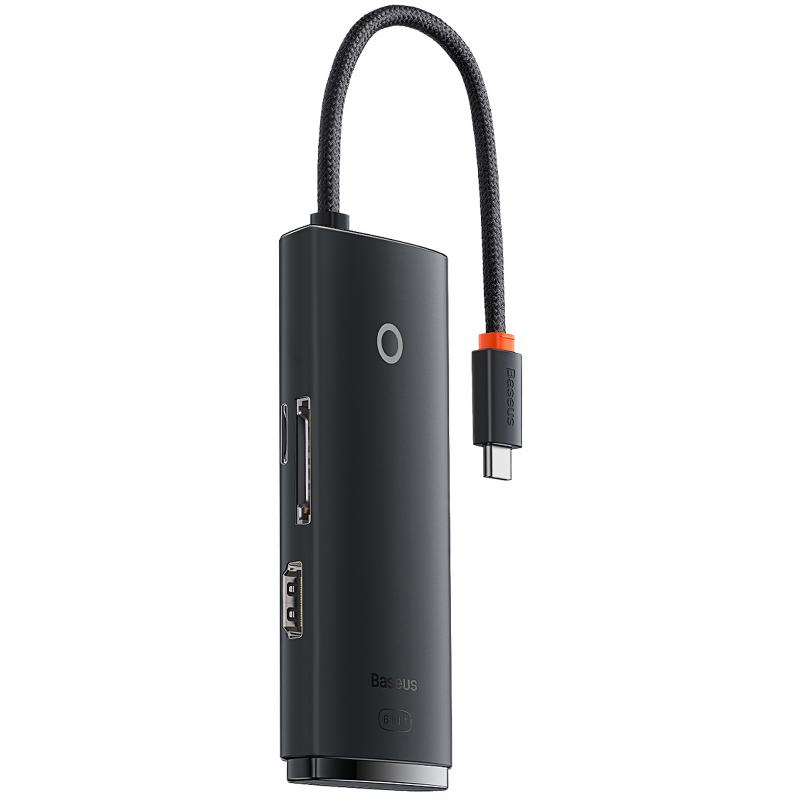Usb Hub Baseus Lite Series 6In1 Na 3 Usb Porty Z Hdmi Vyhodom Ta Kartryderom Tf Sd Id2527 Baseus - купити в Україні